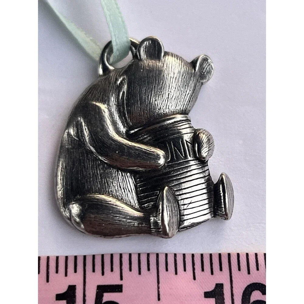 Danforth Pewterers pewter Classic Pooh Christmas Ornament with silk cord Disney